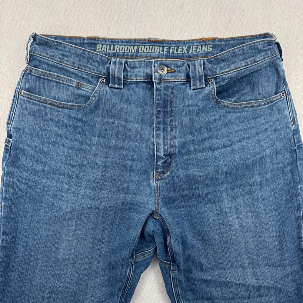 Duluth Trading Co Ballroom Double Flex Relaxed Fit Jeans Blue 36x28 Men Workwear